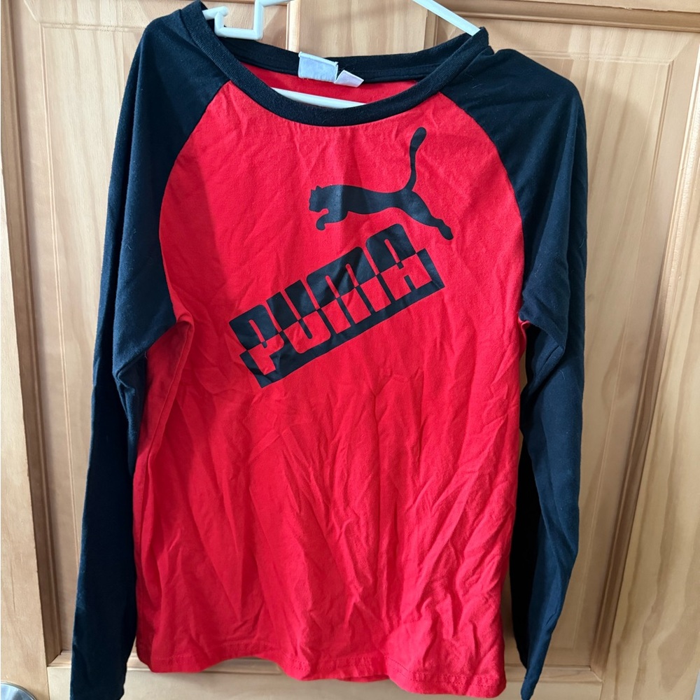 Like New, Boys Size Medium (10-12) Puma Long Sleeve Shirt